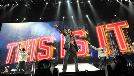 Michael Jackson nos ensaios da turnê "This is It". Foto: Reuters.
